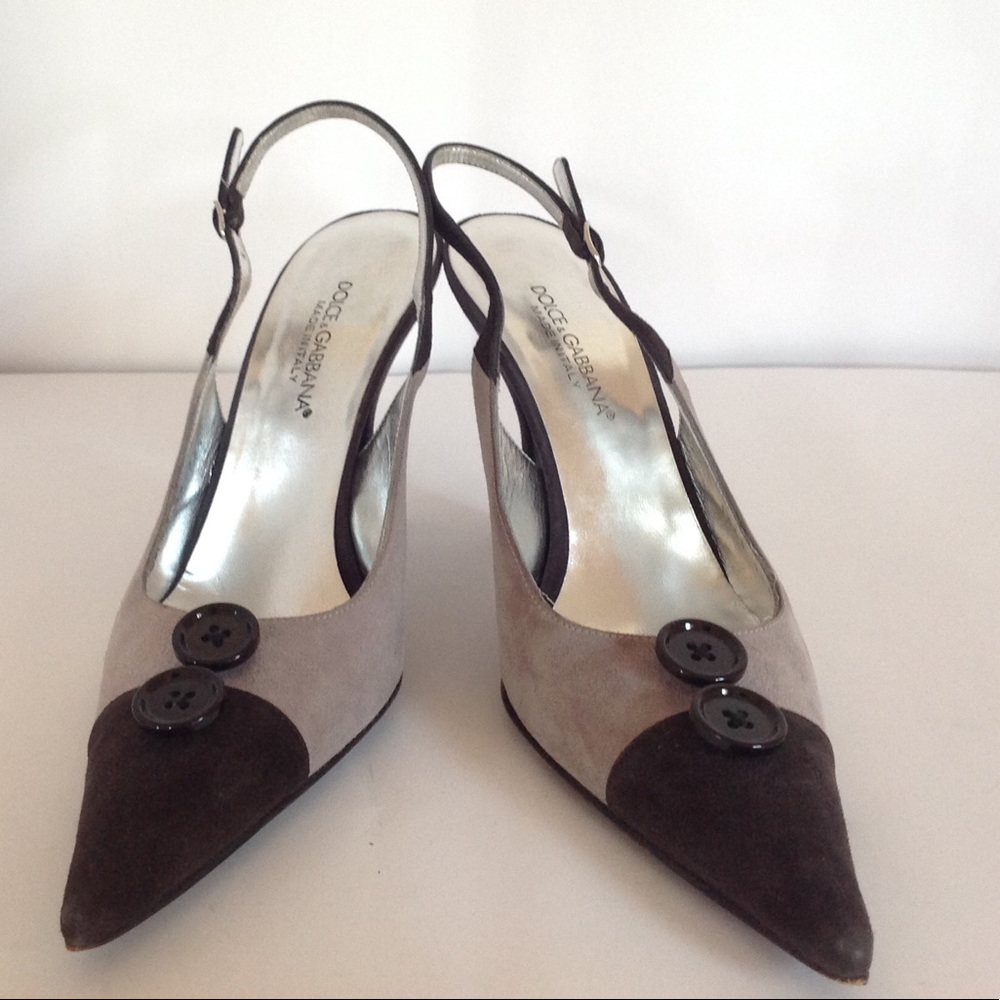 Dolce  & Gabbana Suede Sling back pumps